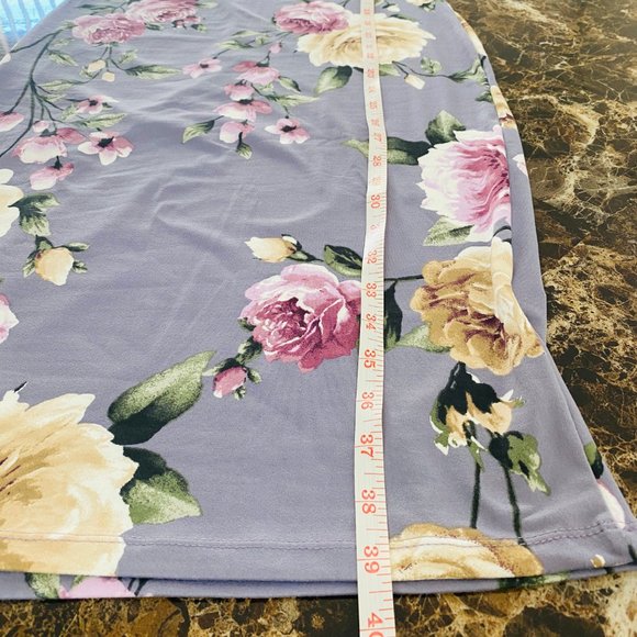 HAUTE MONDE Cold Shoulder Floral Bodycon Dress M - Picture 10 of 13